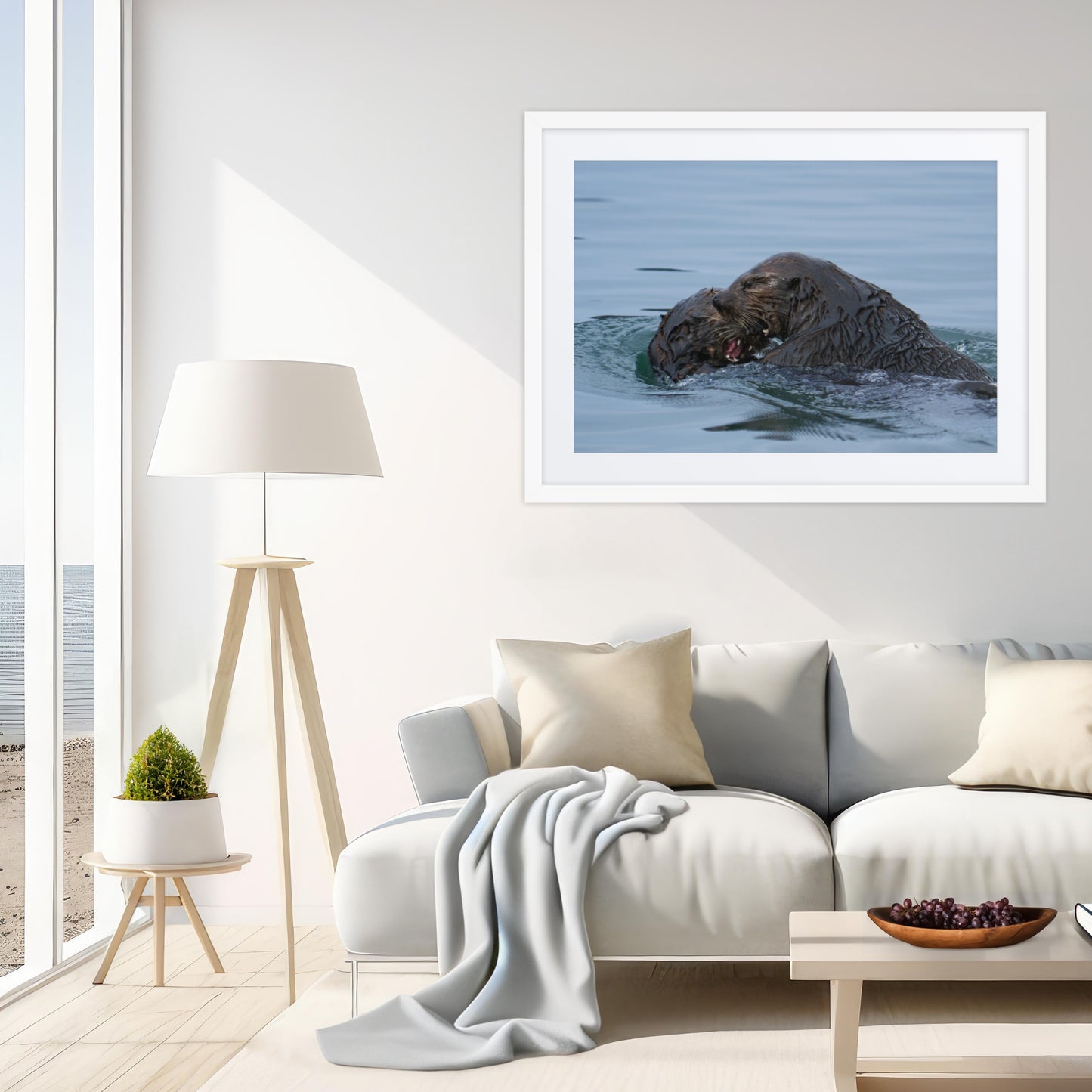 Framed Print with Mat: Tidal Tension