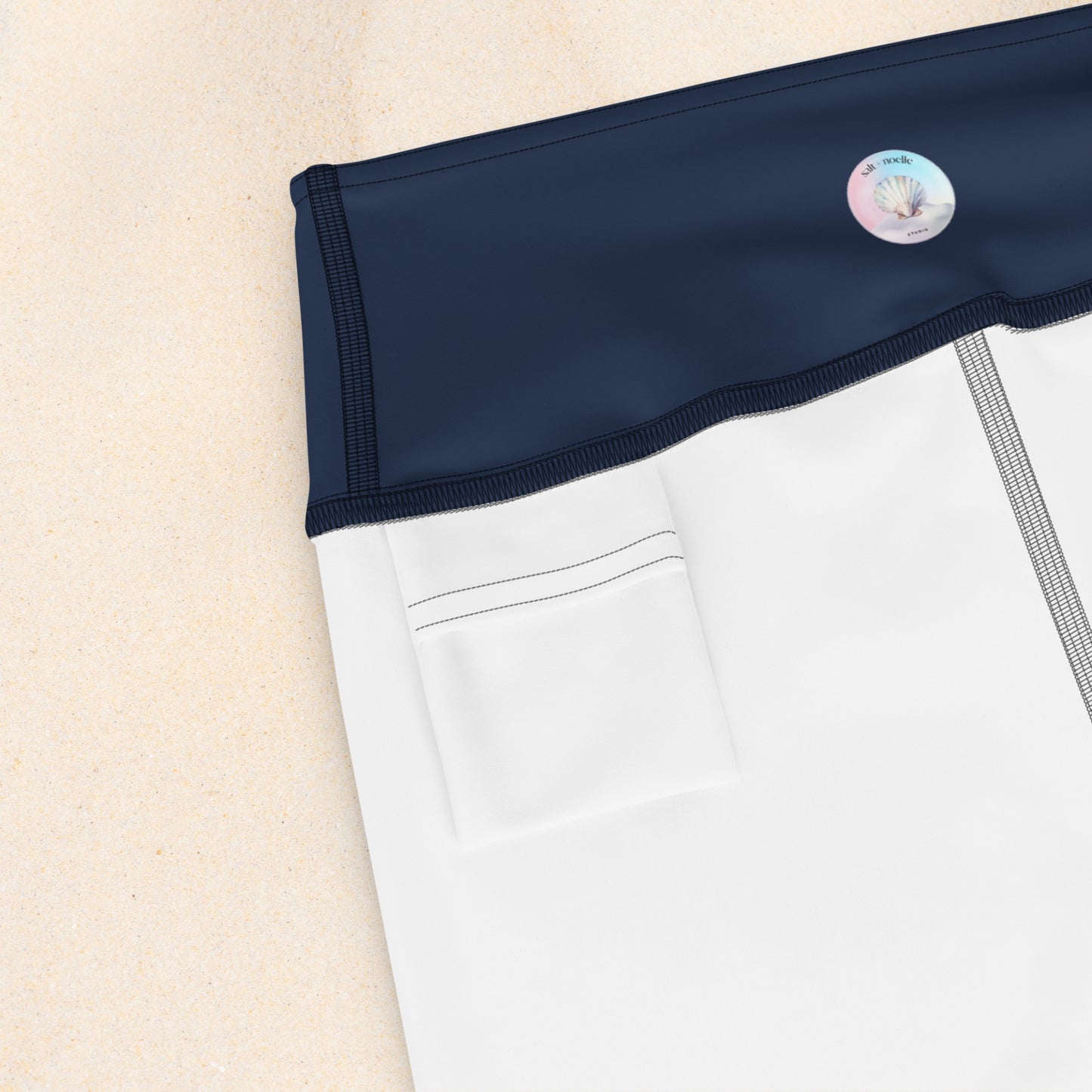 Yoga Capri Leggings: Texture of the Tide
