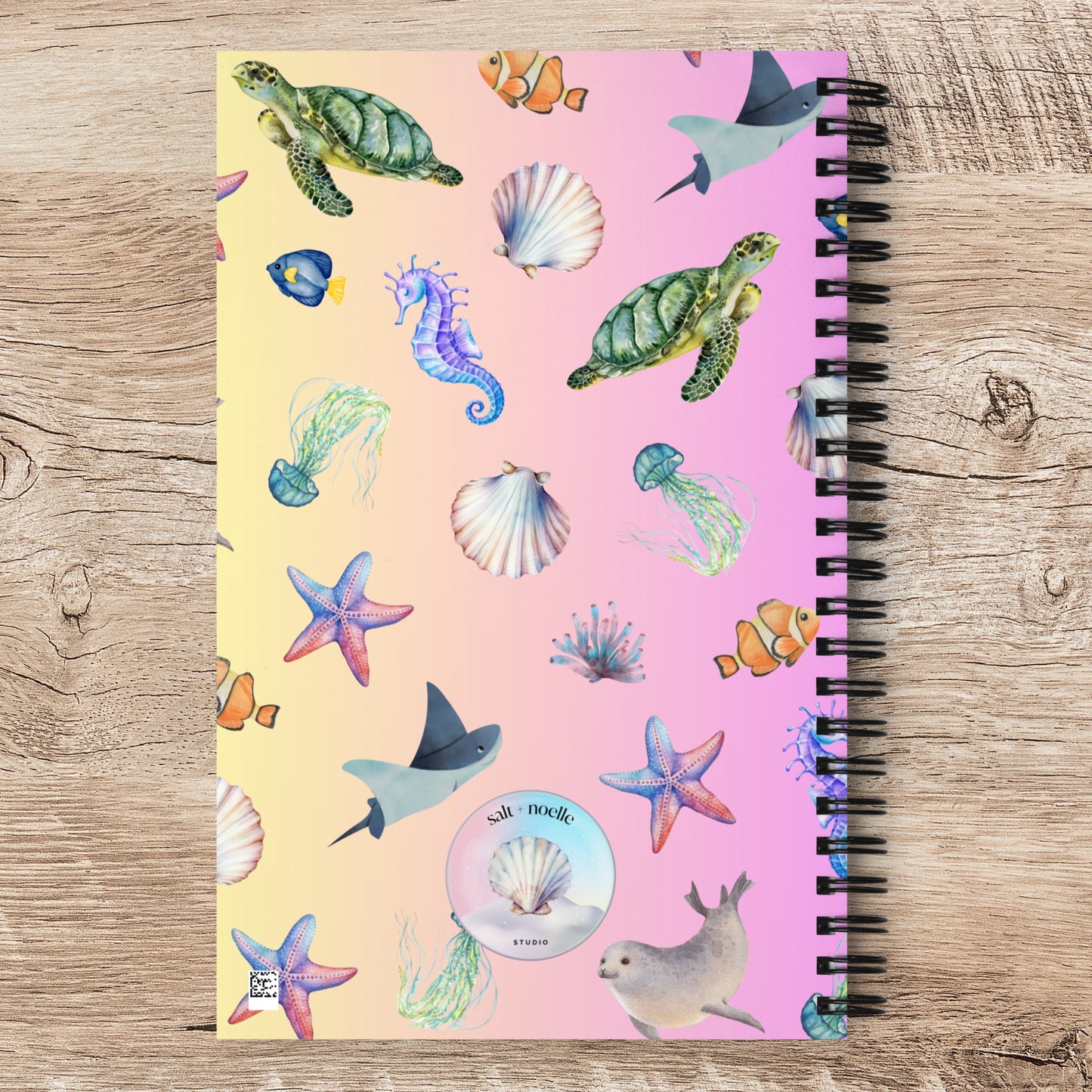 Spiral Notebook: Pelagic Pals in Pastel Drift
