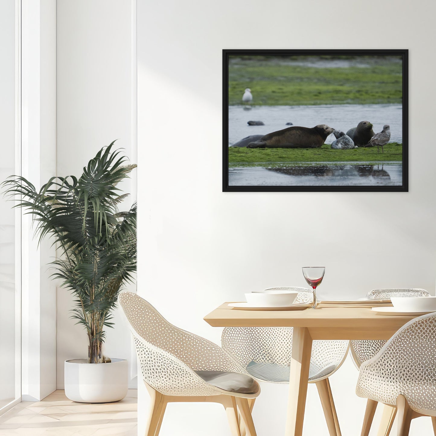 Framed Canvas: Seal It With A Kiss