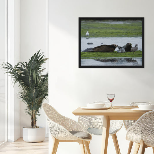 Seal It With A Kiss (Framed Canvas)