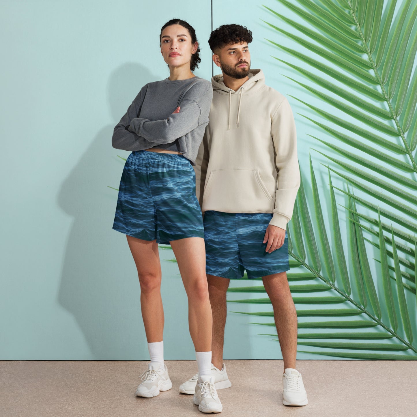 Unisex Long Shorts: Texture of the Tide