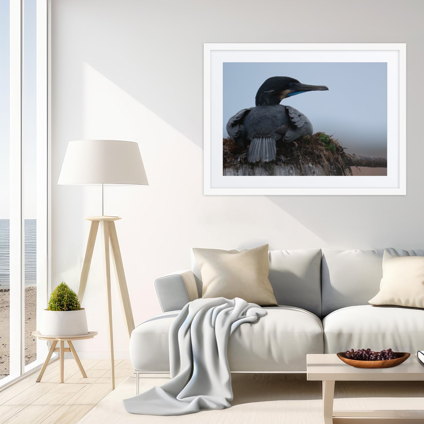 Framed Print with Mat: Resting Signal