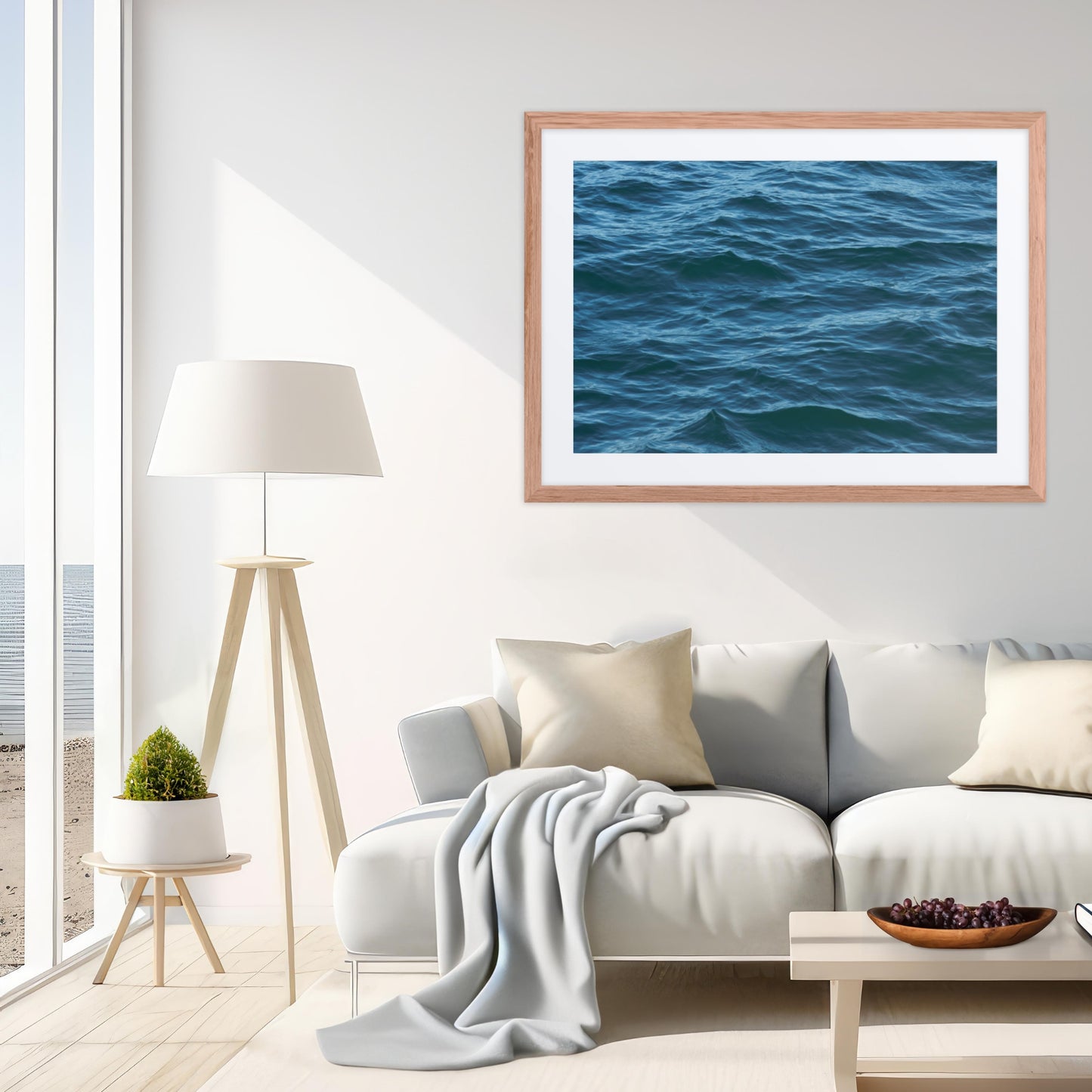 Framed Print with Mat: Texture of the Tide