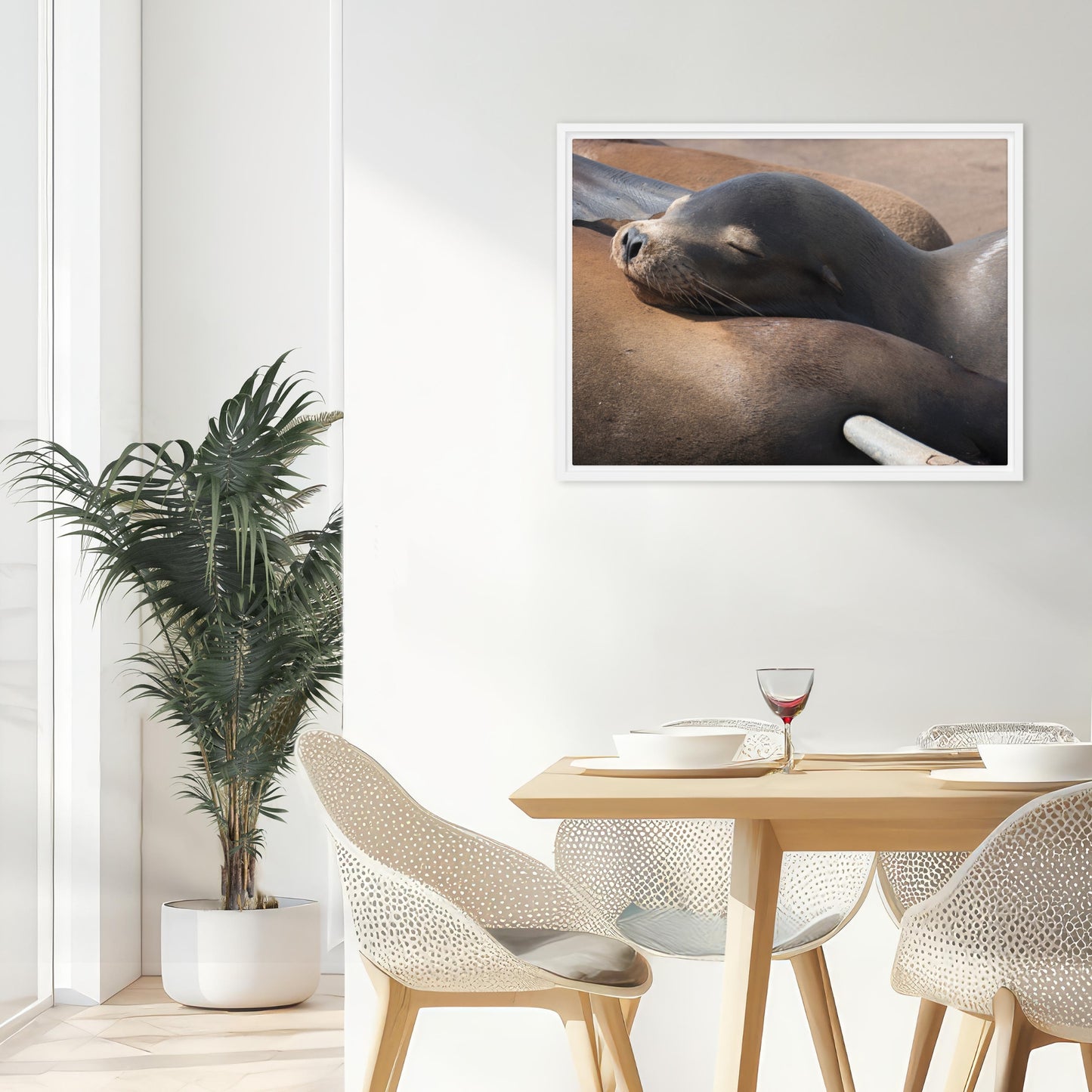 Framed Canvas: Coastal Cuddle