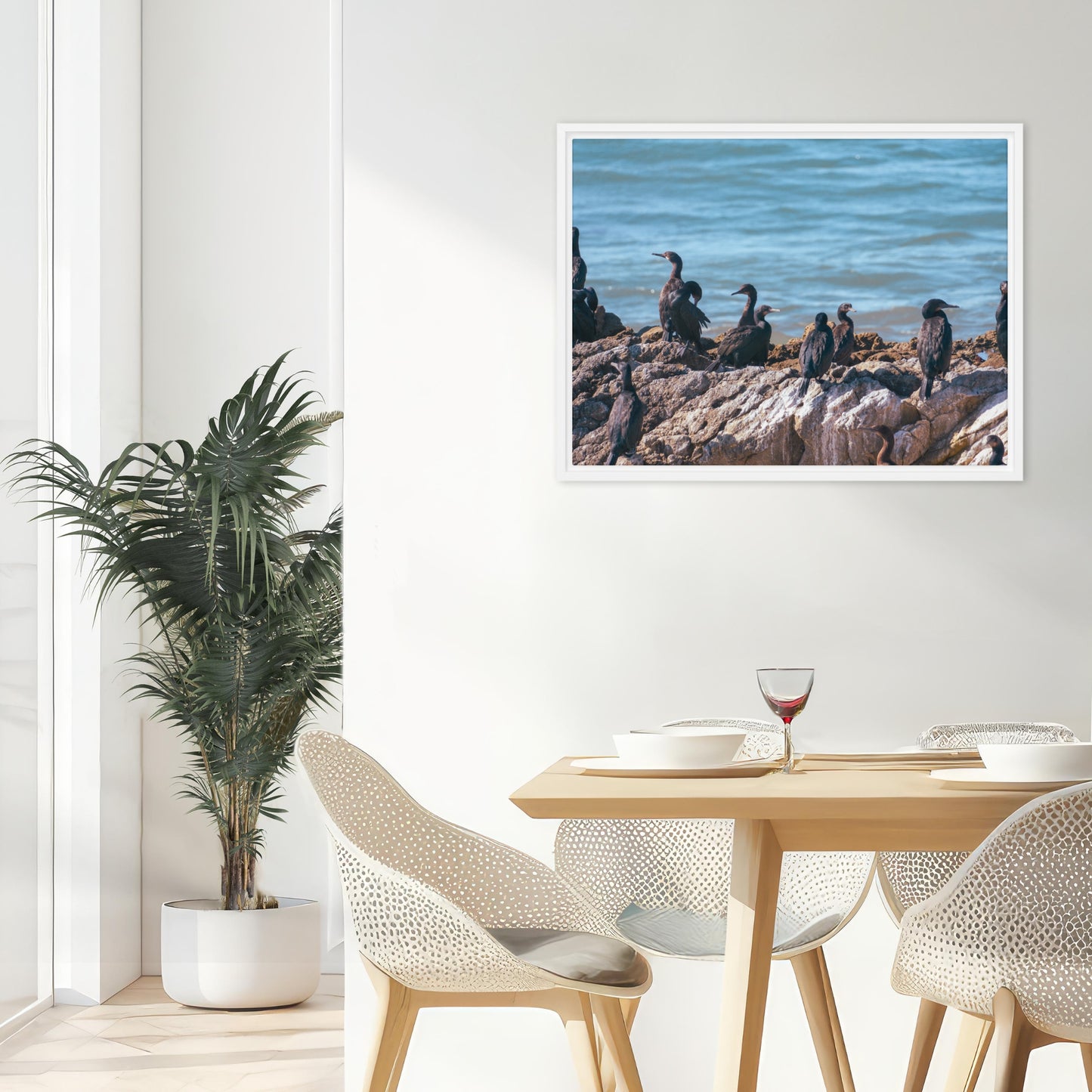 Framed Canvas: Feathered Gathering