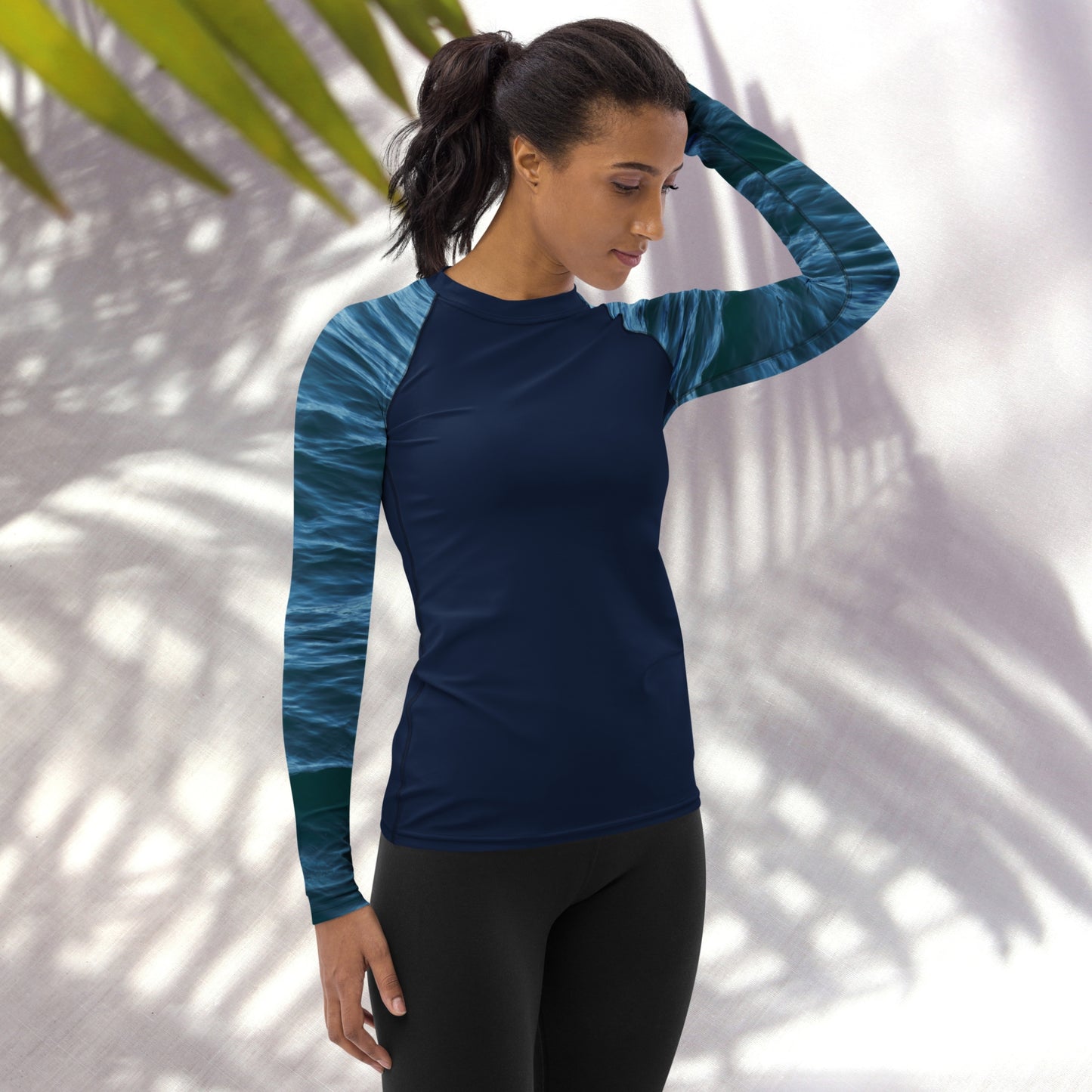 Women's Rash Guard: Texture of the Tide