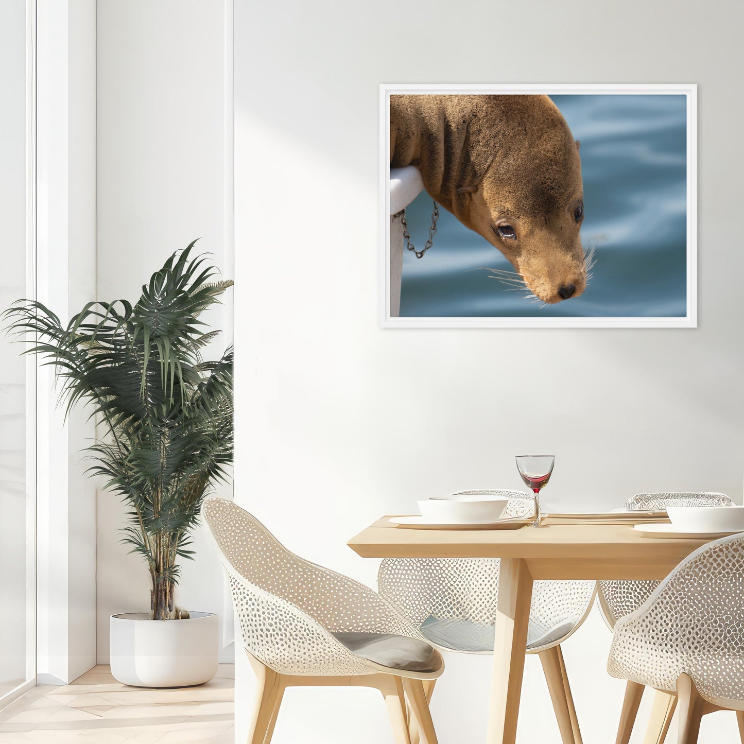 Framed Canvas: Harbor Eyes