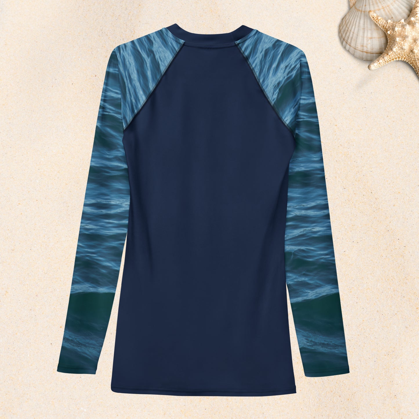 Men's Rash Guard: Texture of the Tide