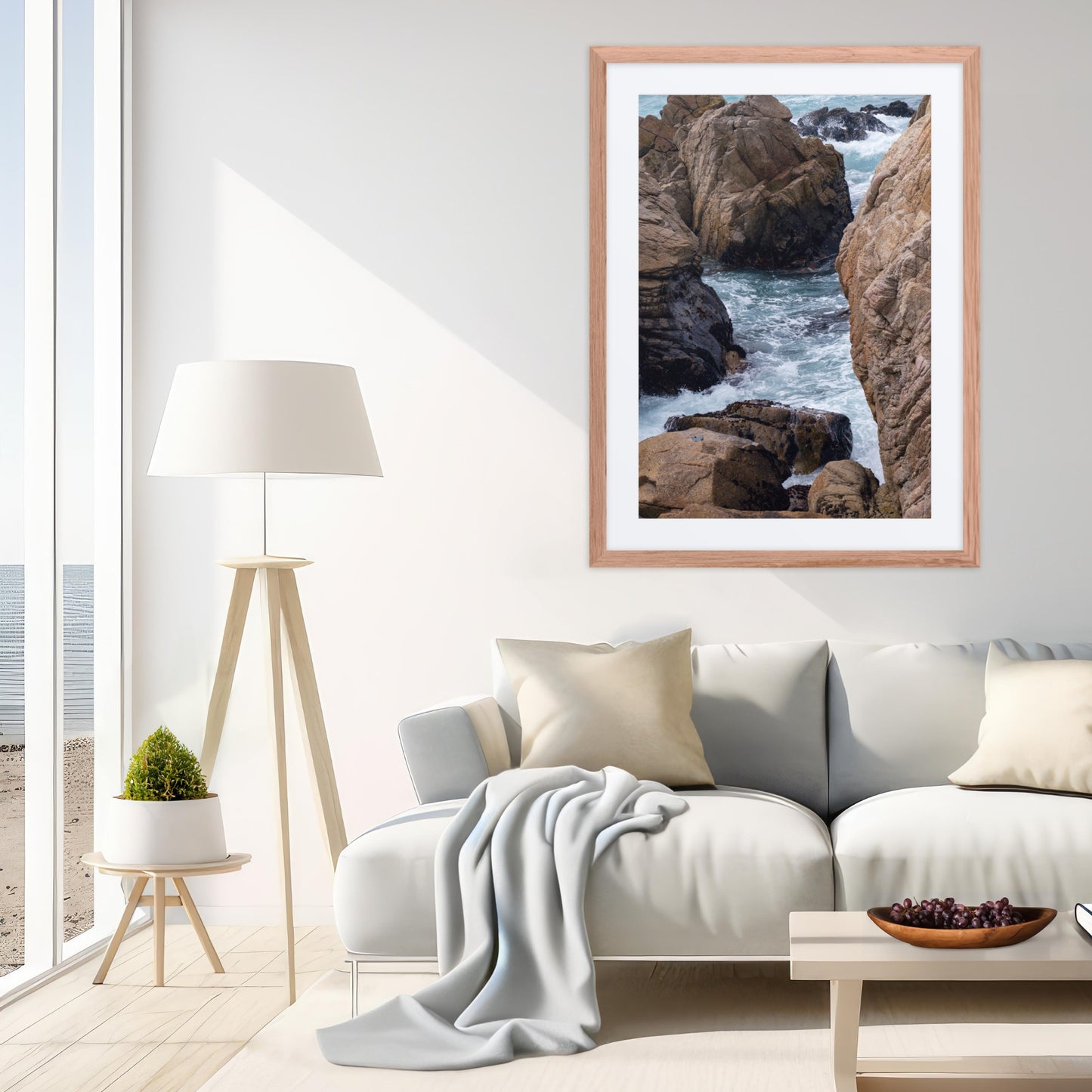 Framed Print with Mat: Coastal Fault