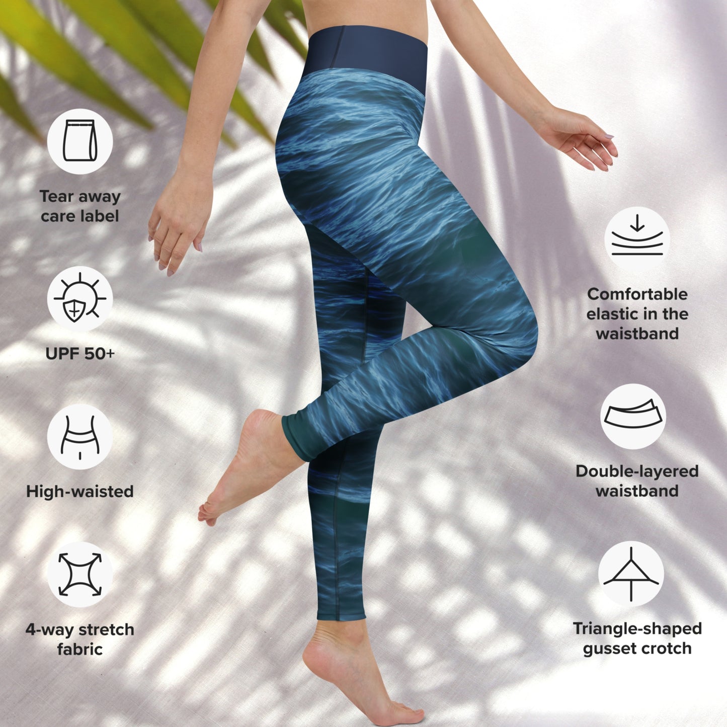 Yoga Leggings: Texture of the Tide