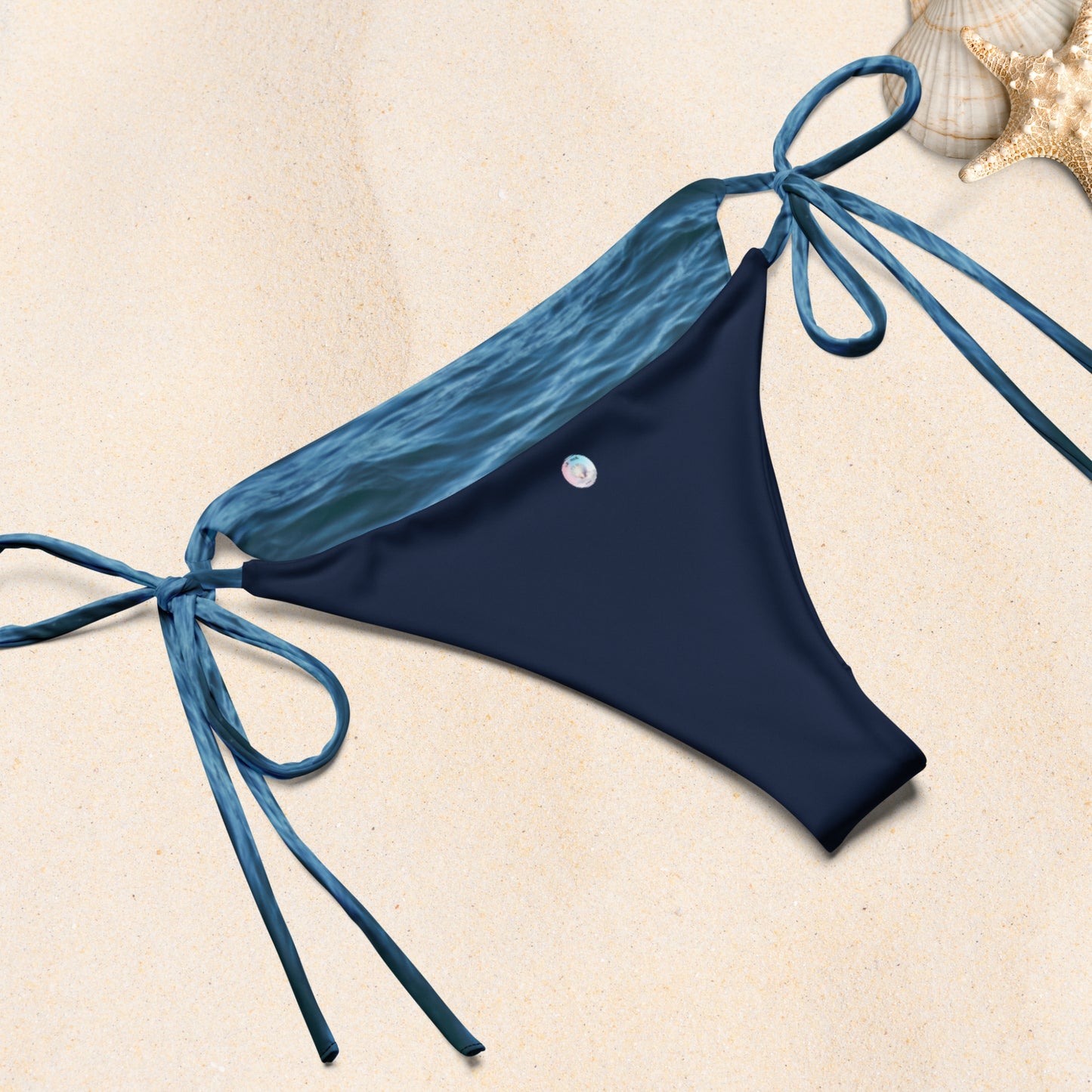 Recycled String Bikini Set: Texture of the Tide