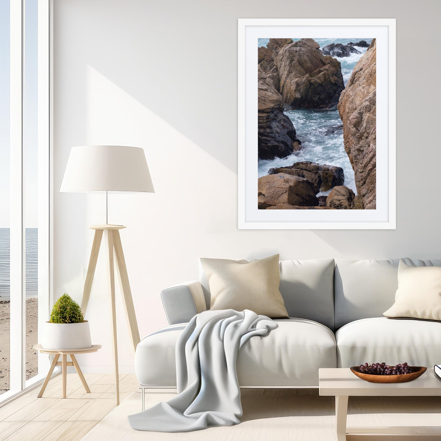 Framed Print with Mat: Coastal Fault