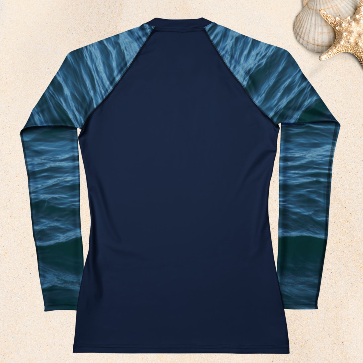 Women's Rash Guard: Texture of the Tide