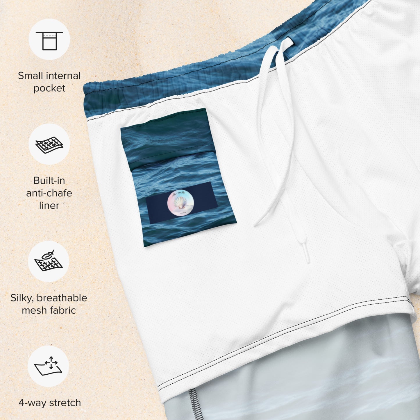 Recycled Swim Trunks: Texture of the Tide
