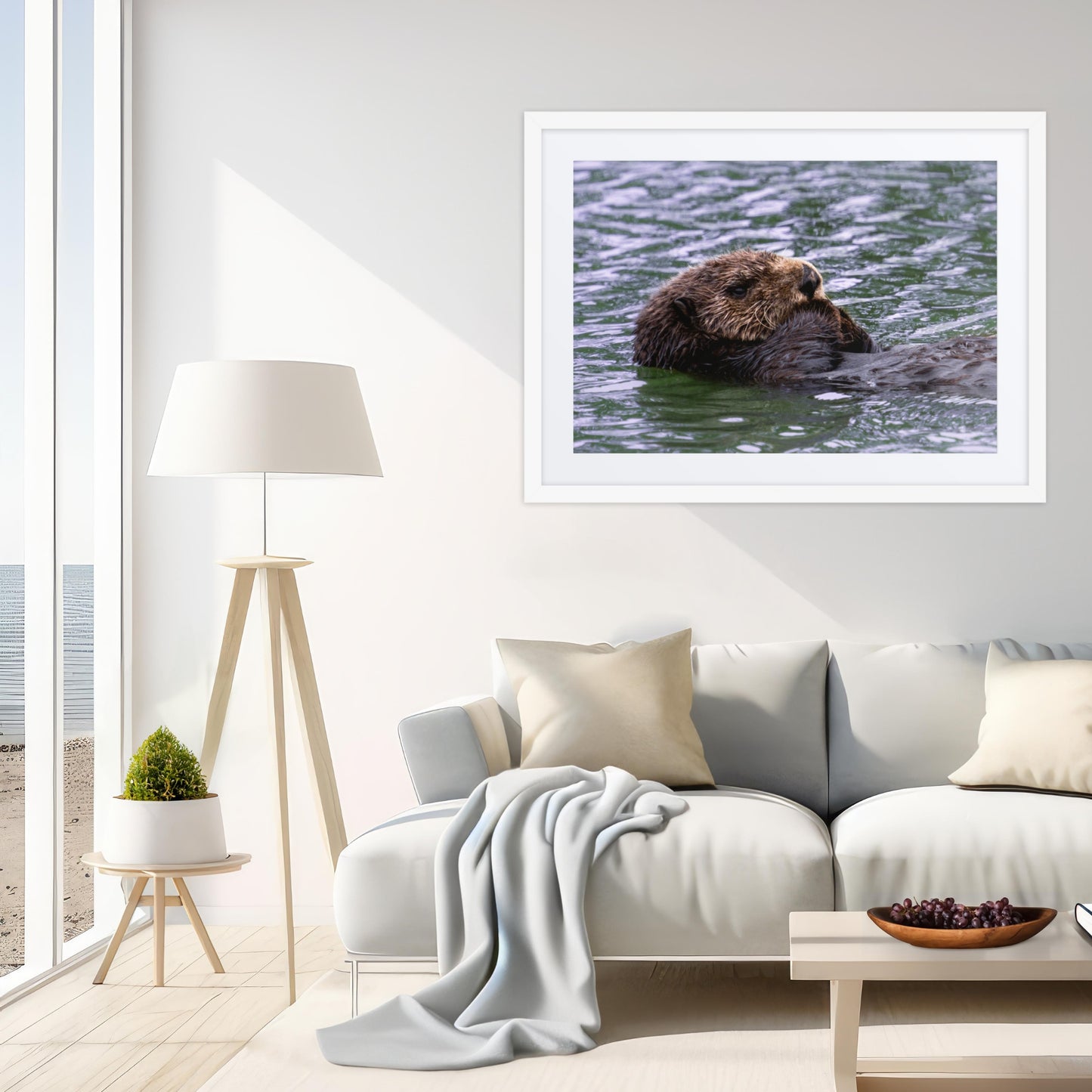 Framed Print with Mat: Safe Waters