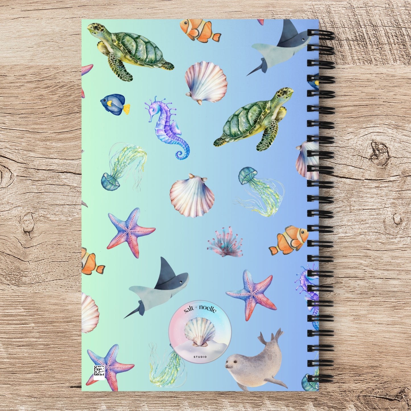 Spiral Notebook: Pelagic Pals in Mermaid Fade