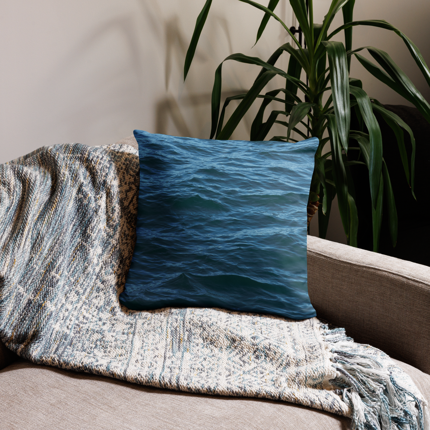 Throw Pillow: Texture of the Tides