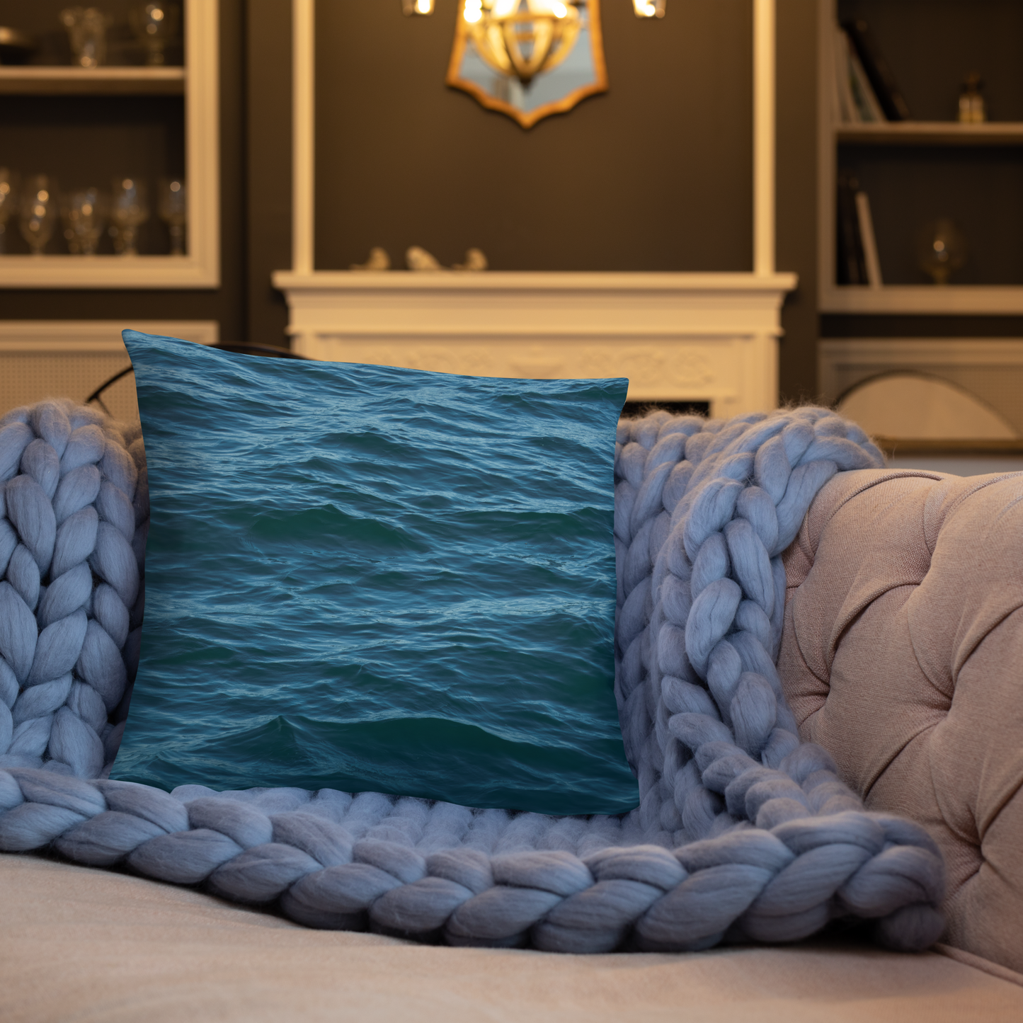 Throw Pillow: Texture of the Tides