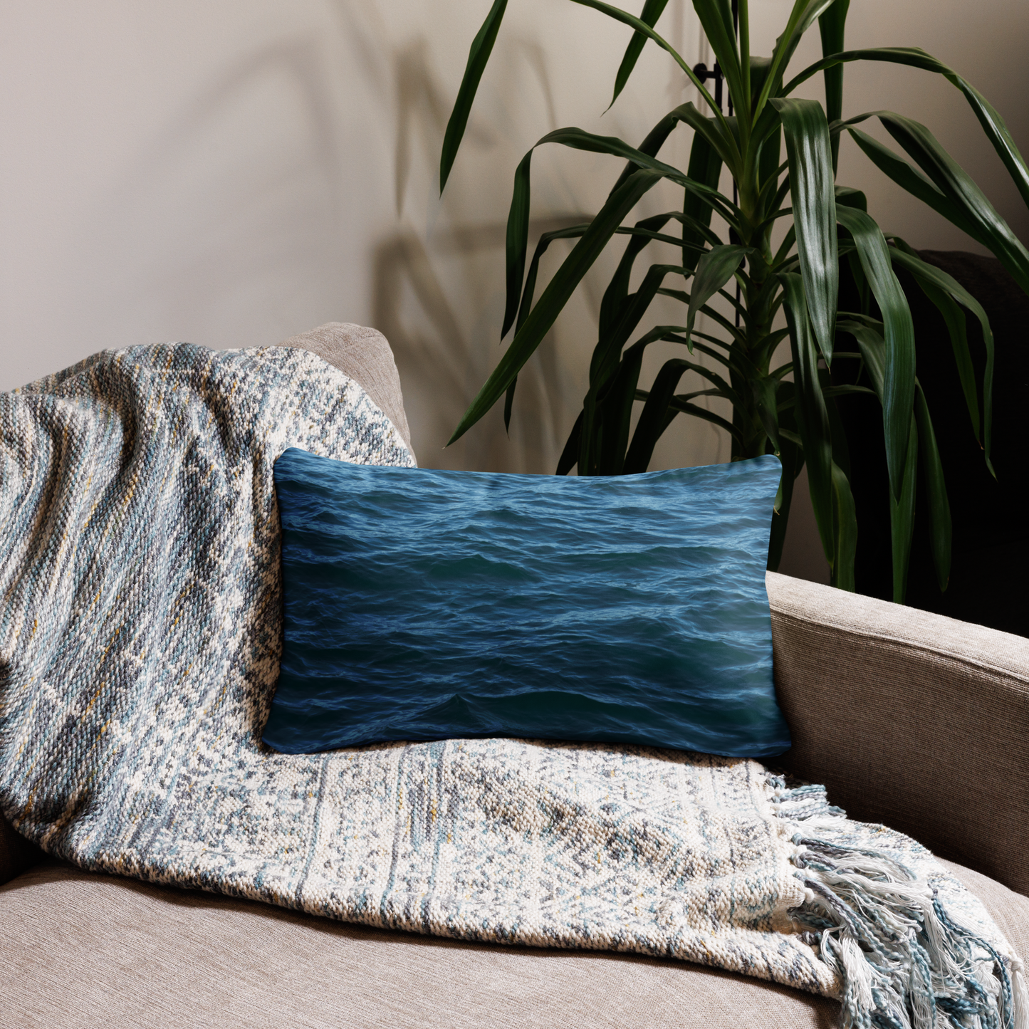 Throw Pillow: Texture of the Tides