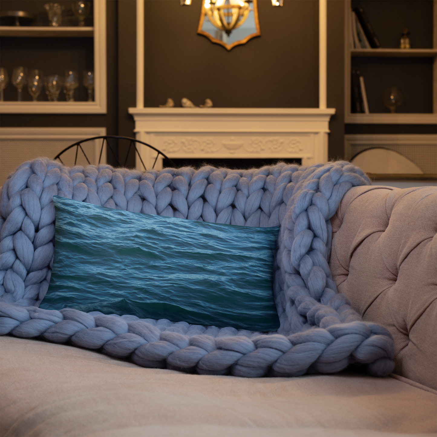 Throw Pillow: Texture of the Tides