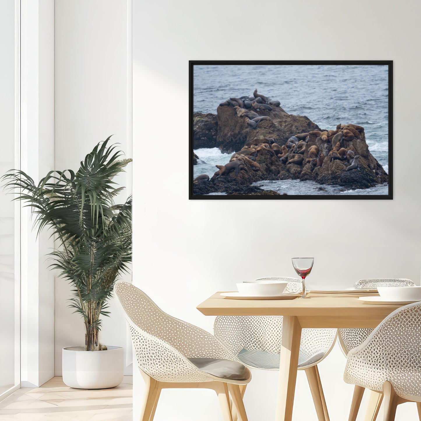 Rest Below Bird Rock (Framed Canvas)
