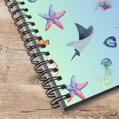Spiral Notebook: Pelagic Pals in Mermaid Fade