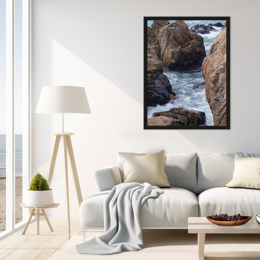 Framed Canvas: Coastal Fault