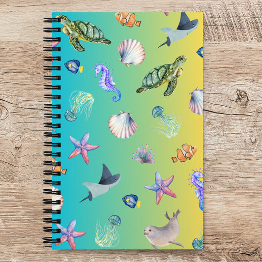 Spiral Notebook: Pelagic Pals in Ocean Pop