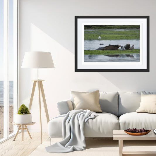 Framed Print with Mat: Seal It With A Kiss
