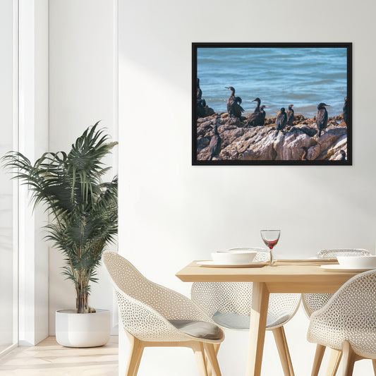 Framed Canvas: Feathered Gathering