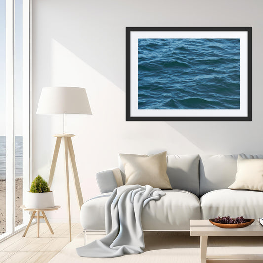 Framed Print with Mat: Texture of the Tide