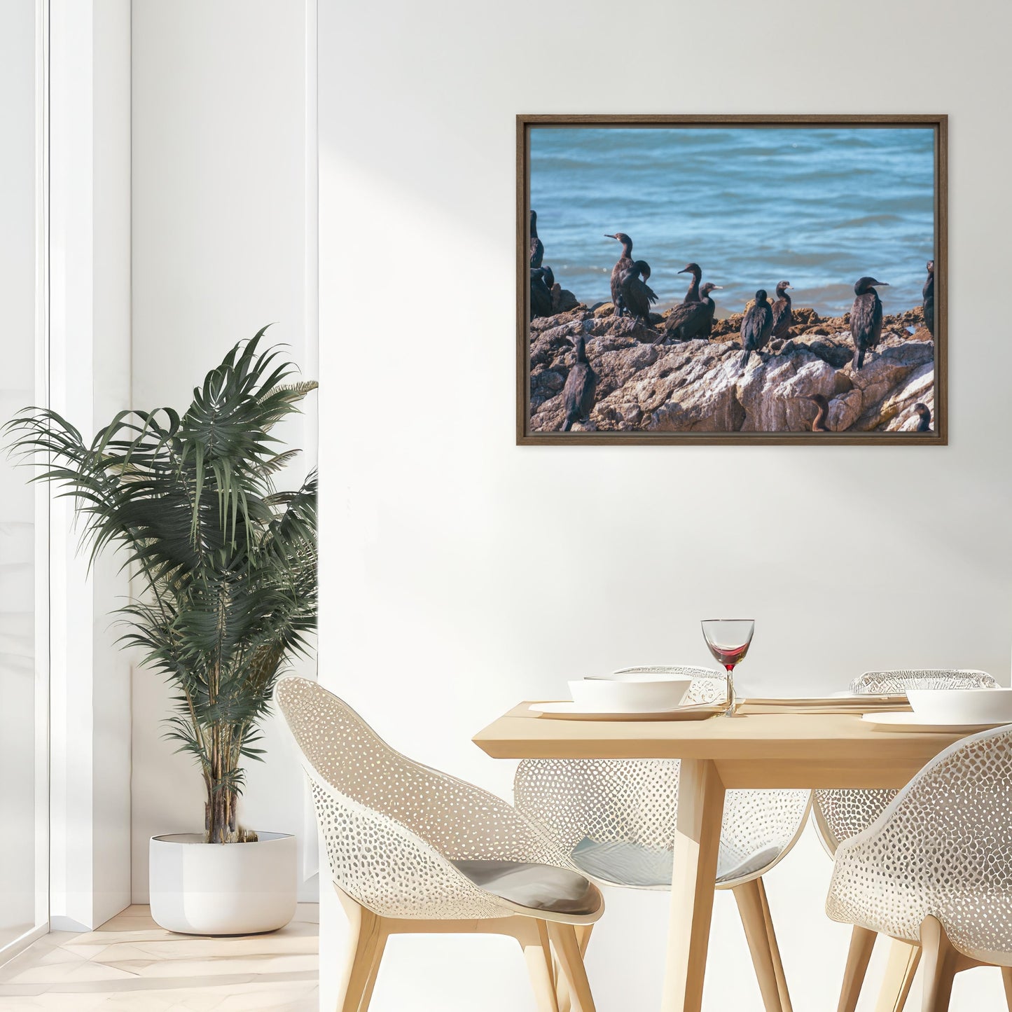 Framed Canvas: Feathered Gathering