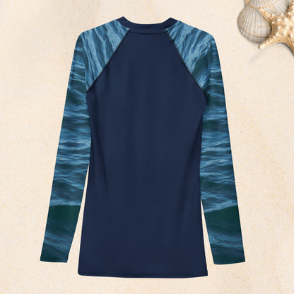 Men's Rash Guard: Texture of the Tide