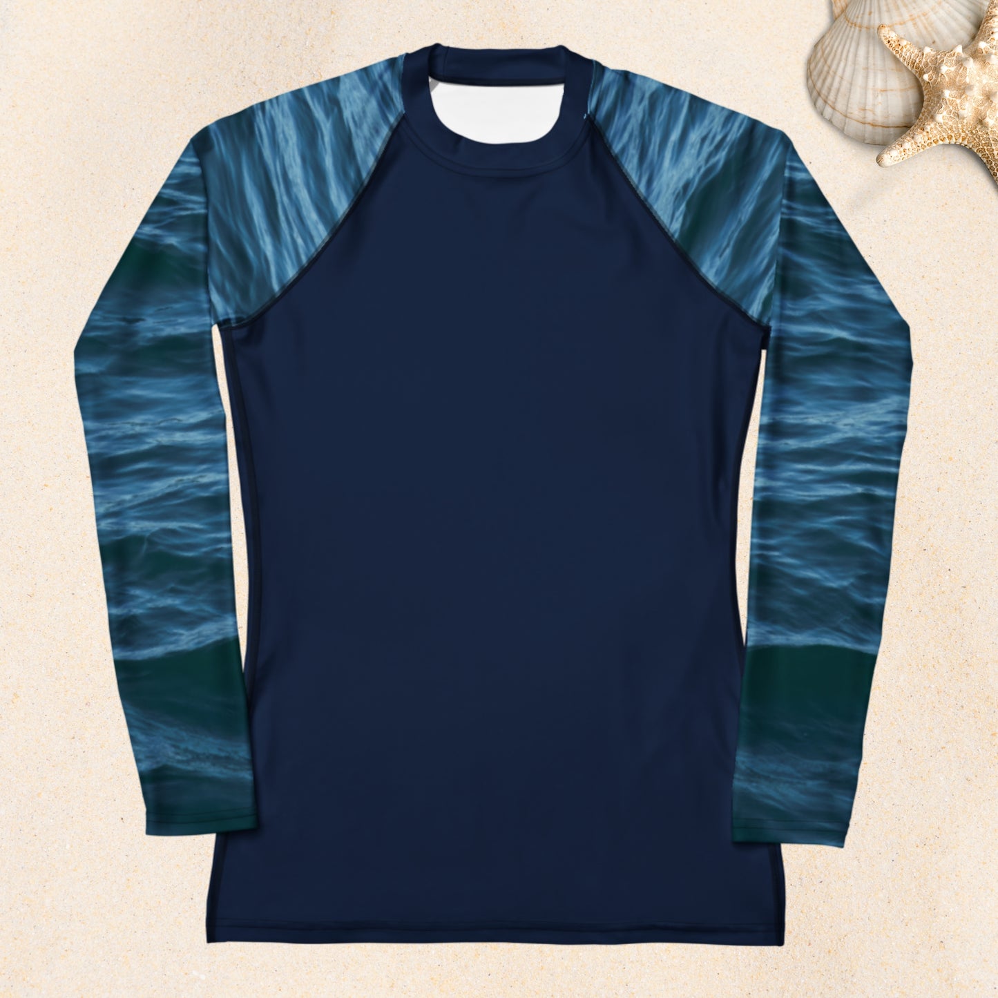 Women's Rash Guard: Texture of the Tide