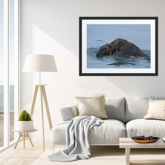 Framed Print with Mat: Tidal Tension